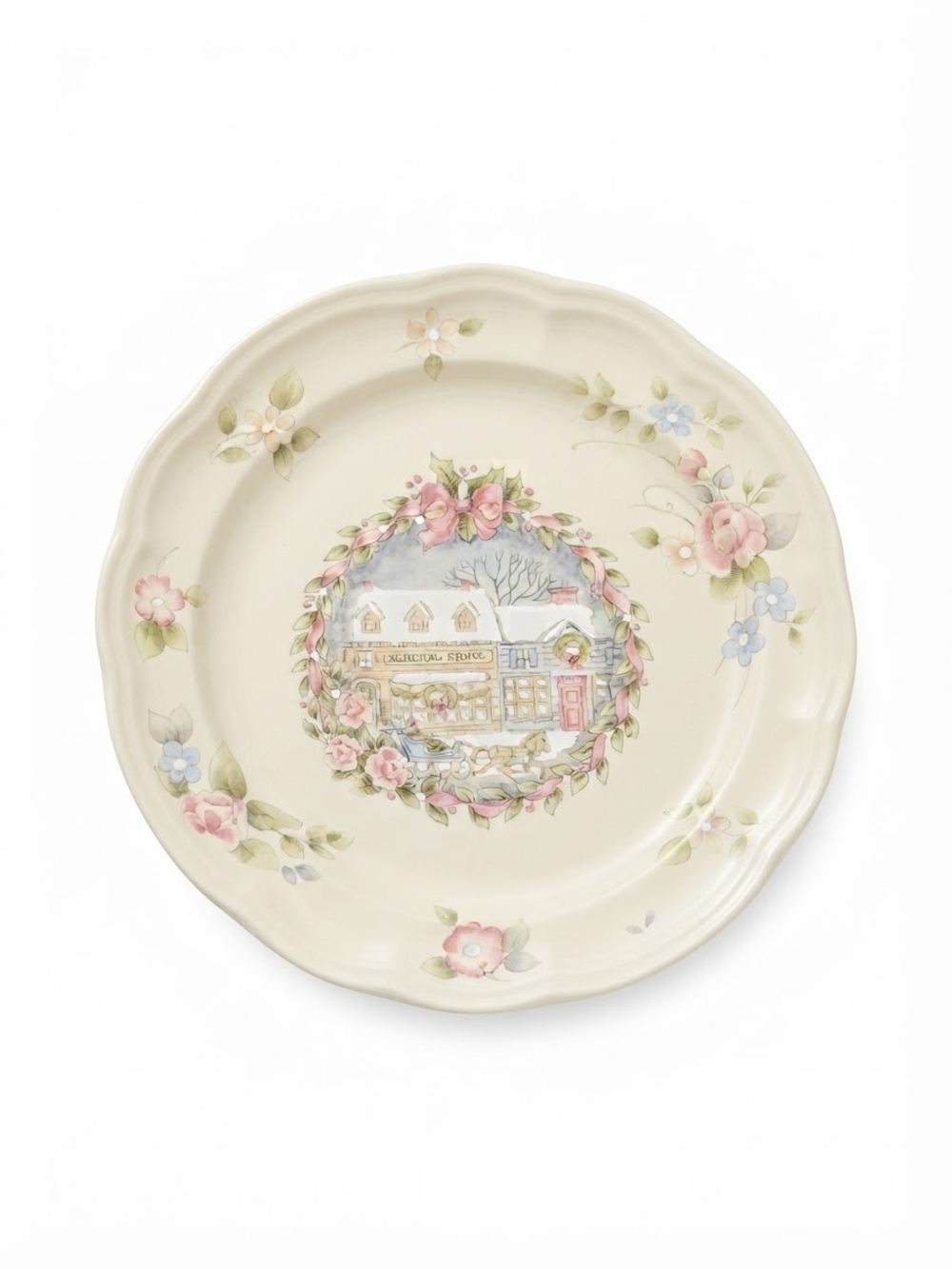 Pfaltzgraff Winter General Store Holiday Decorative Plate 9.25" Vintage Holidays